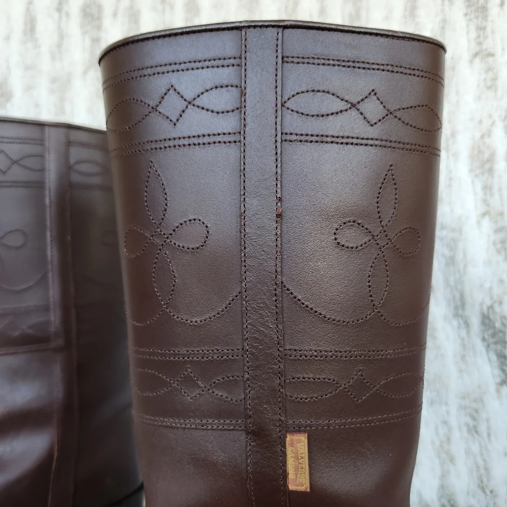El Estribo Spanish "Camperos" Riding Boots Brown Leather | Women's Size 39, 8 US - Picture 3 of 15